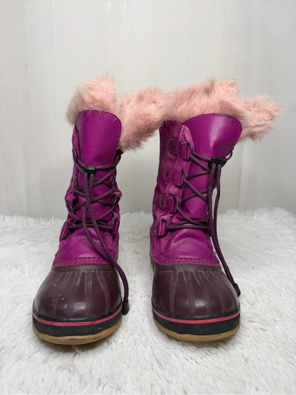SOREL / pink purple Joan of Arctic lace up winter snow boots / 3